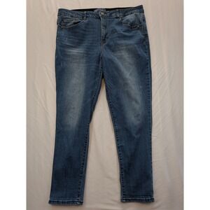 Democracy Absolution Straight Leg Jeans Womens 16 Medium Wash Blue Stretch